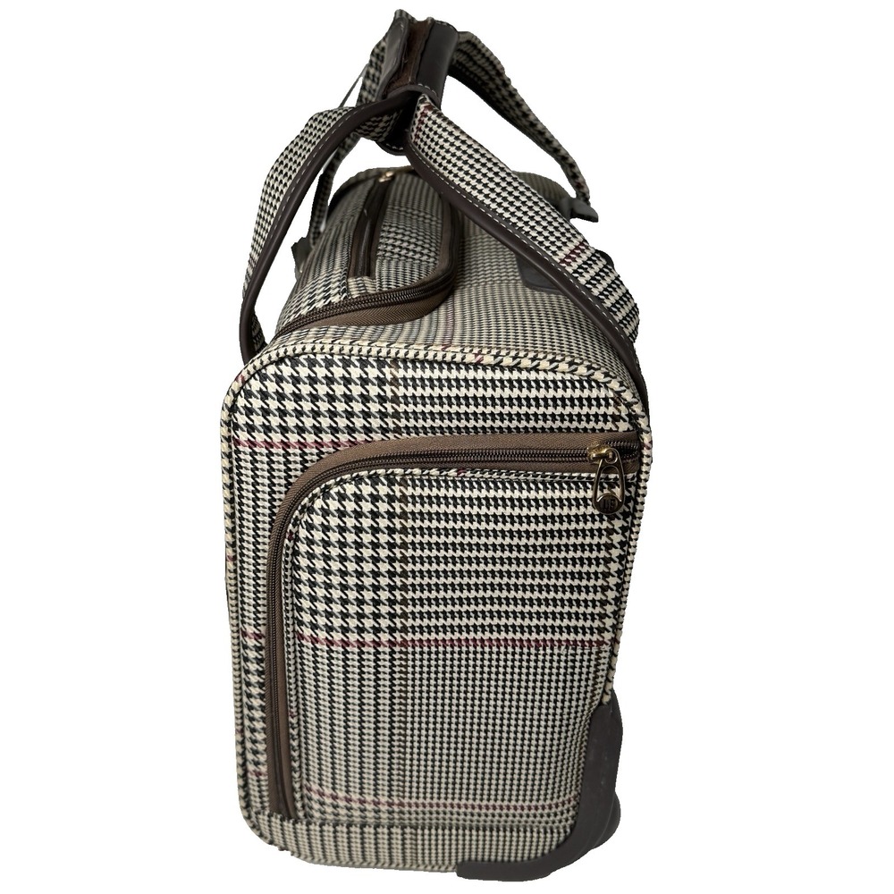 London Fog Under the Seat Carryon Sheffield Roller Bag Black 15IN Small Suitcase - Picture 7 of 16